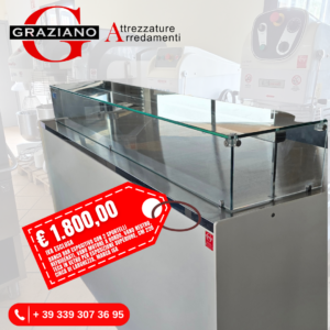 BANCO BAR 2 PORTE positivo + struttura in vetro a LED marca ISA