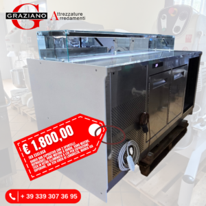 BANCO BAR 2 PORTE positivo + struttura in vetro a LED marca ISA