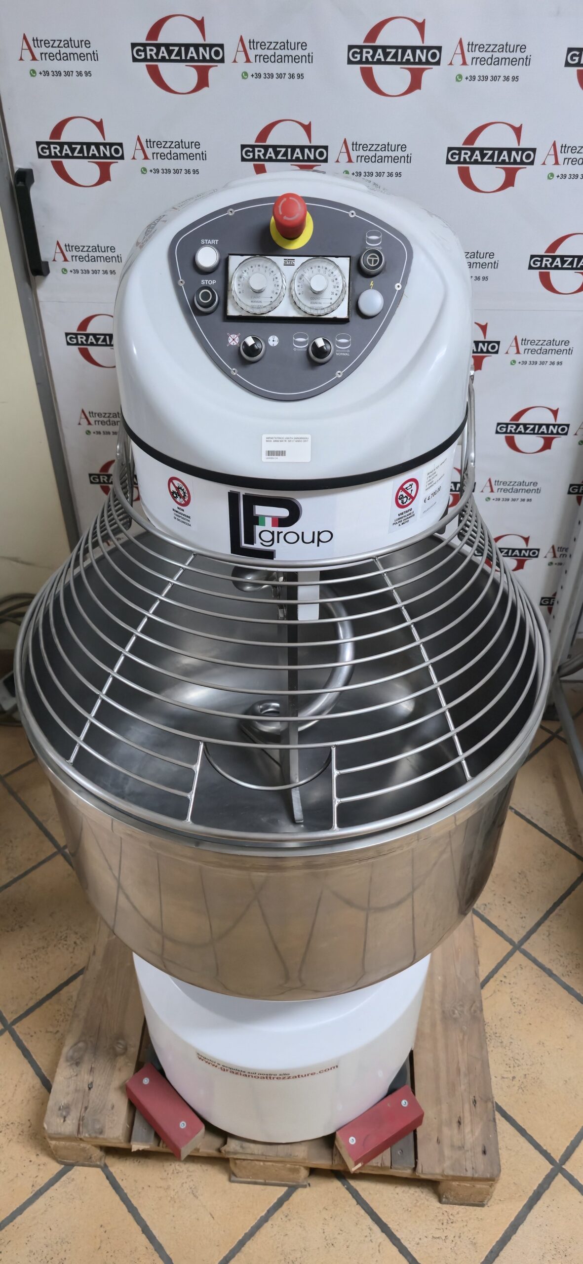 IMPASTATRICE A SPIRALE da 80 kg marca LP GROUP - immagine 6