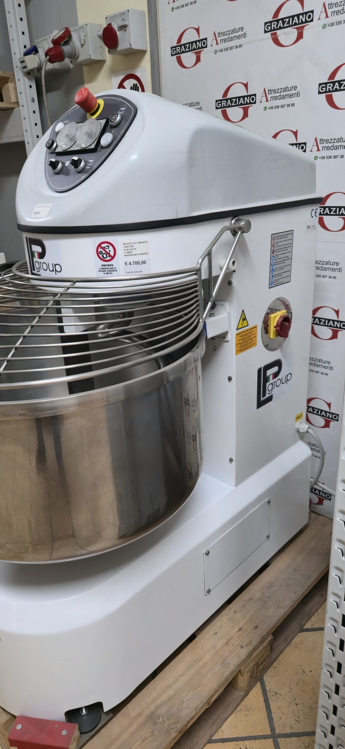 IMPASTATRICE A SPIRALE da 80 kg marca LP GROUP - immagine 4