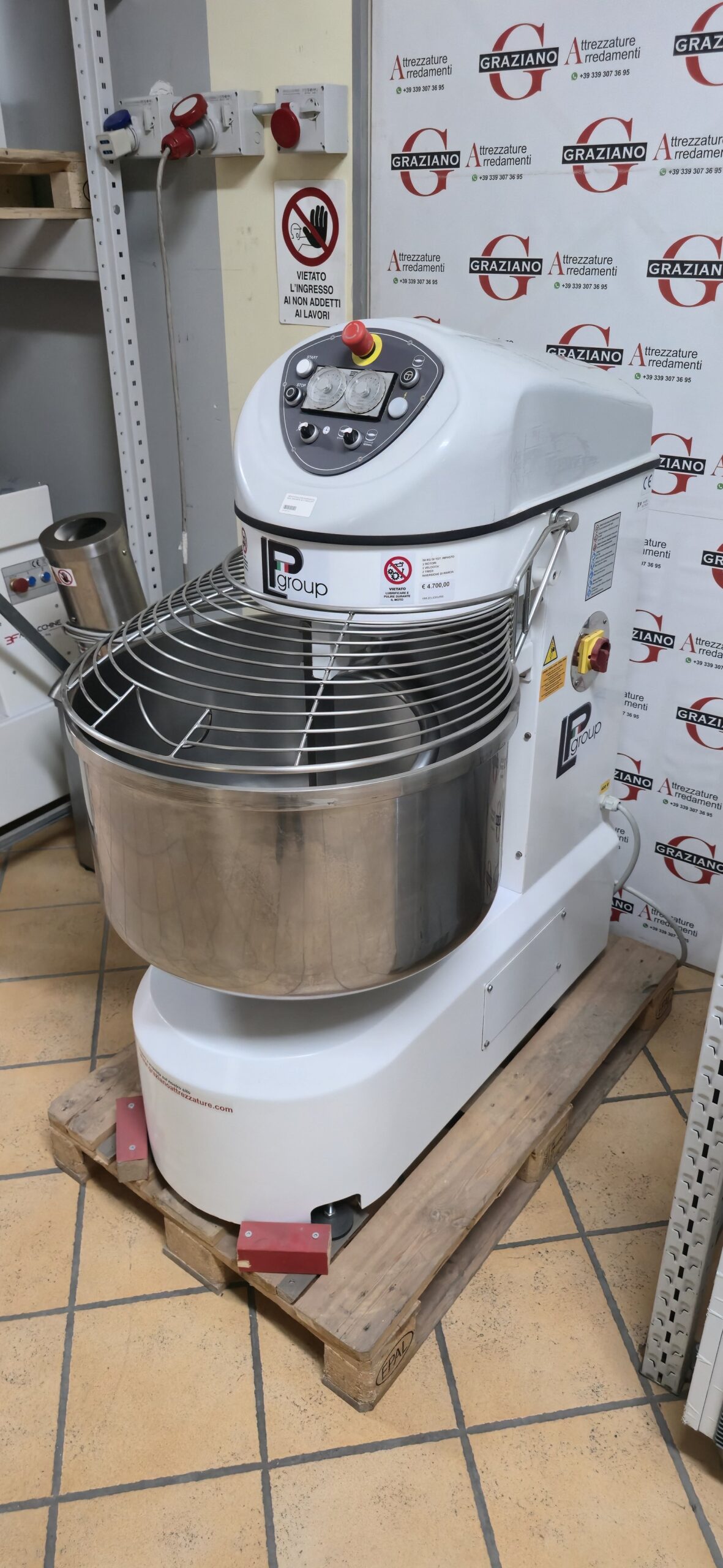 IMPASTATRICE A SPIRALE da 80 kg marca LP GROUP - immagine 3