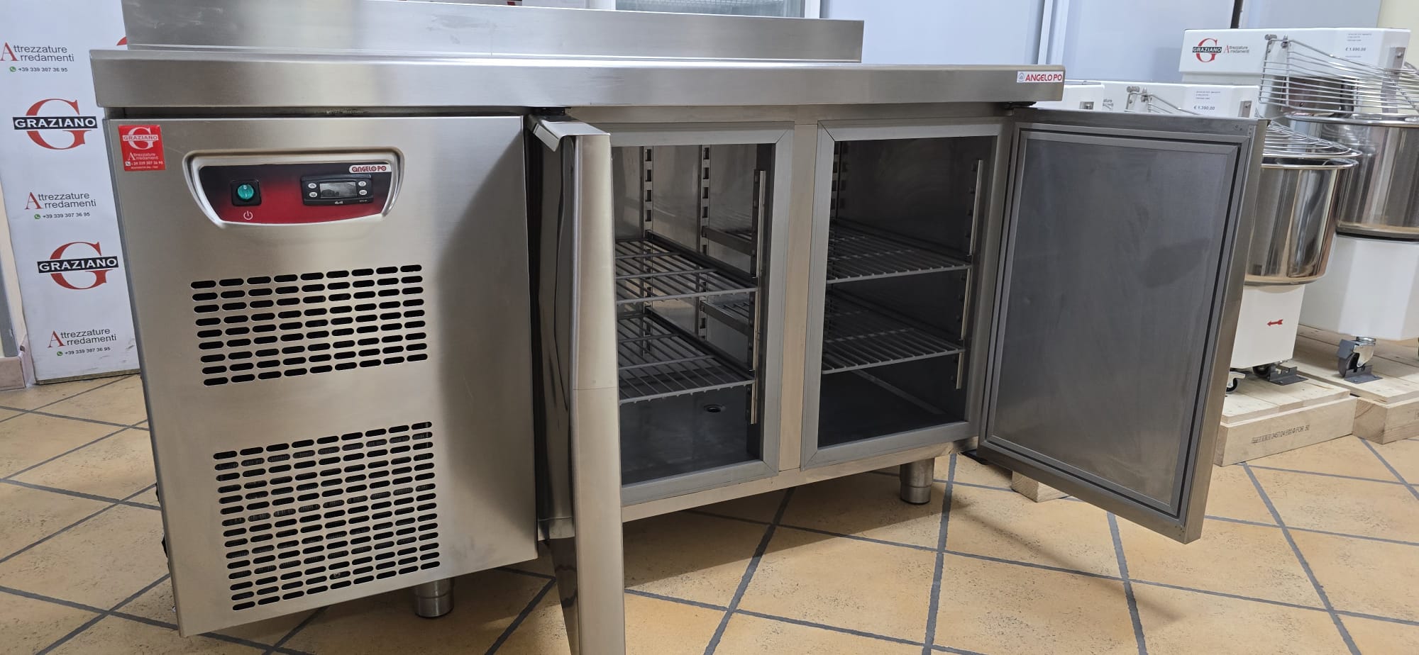 TAVOLO REFRIGERATO 2 PORTE positivo marca ANGELO PO - immagine 4