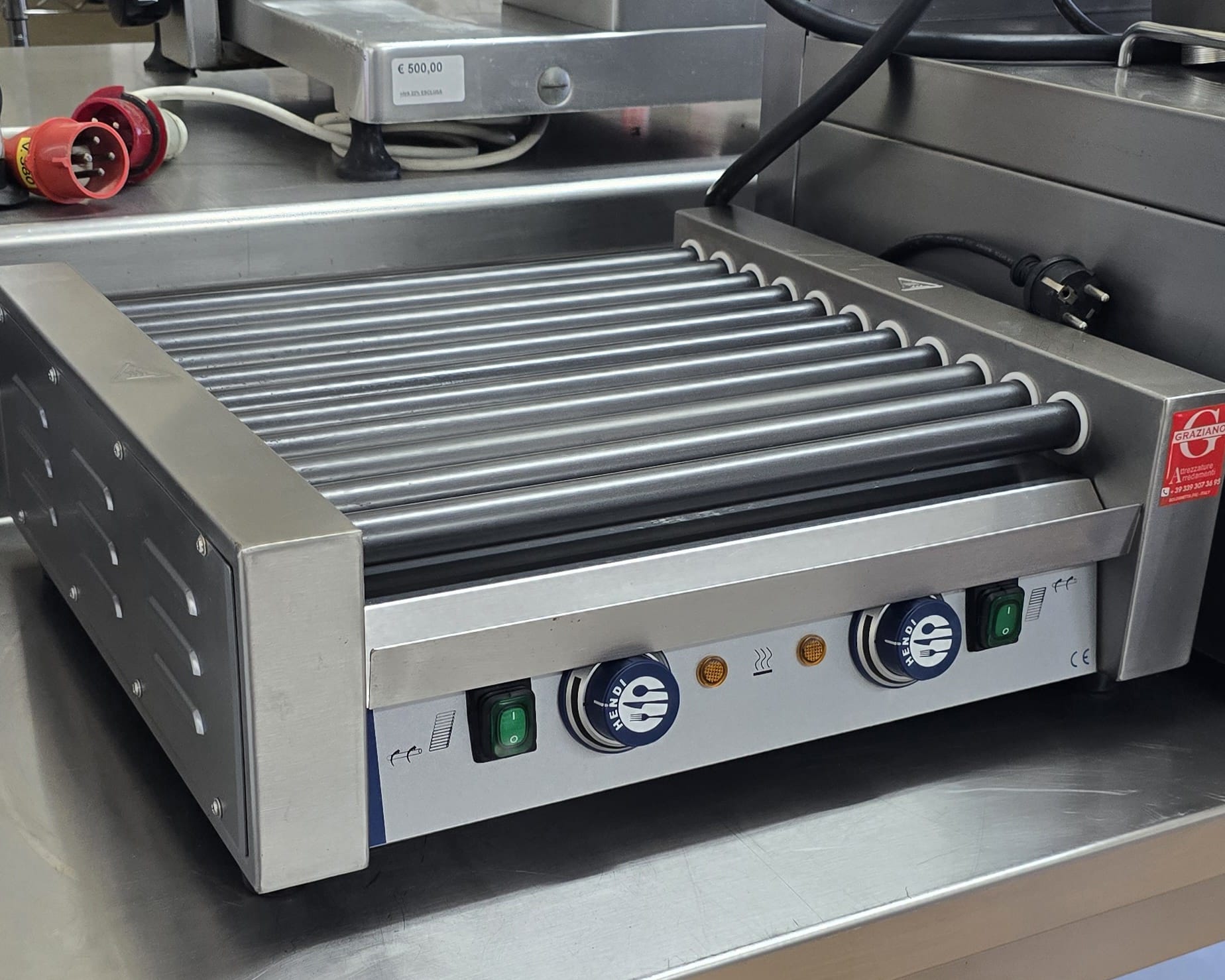 SCALDA SALSICCE/WURSTEL in acciaio inox da banco marca HENDI - immagine 2