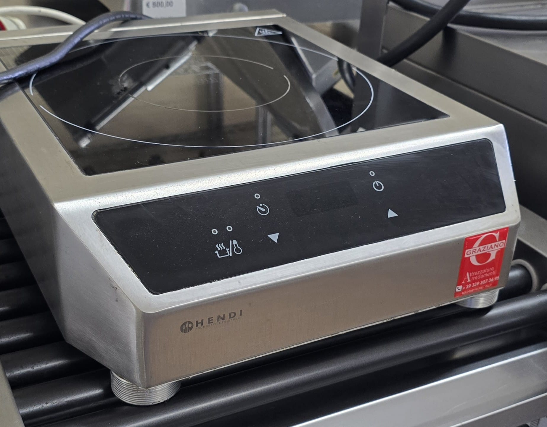 PIANO A INDUZIONE in acciaio inox da banco marca HENDI - immagine 2