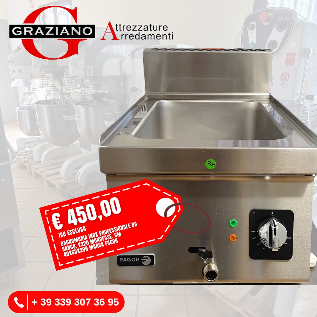 BAGNOMARIA in acciaio inox da banco marca FAGOR