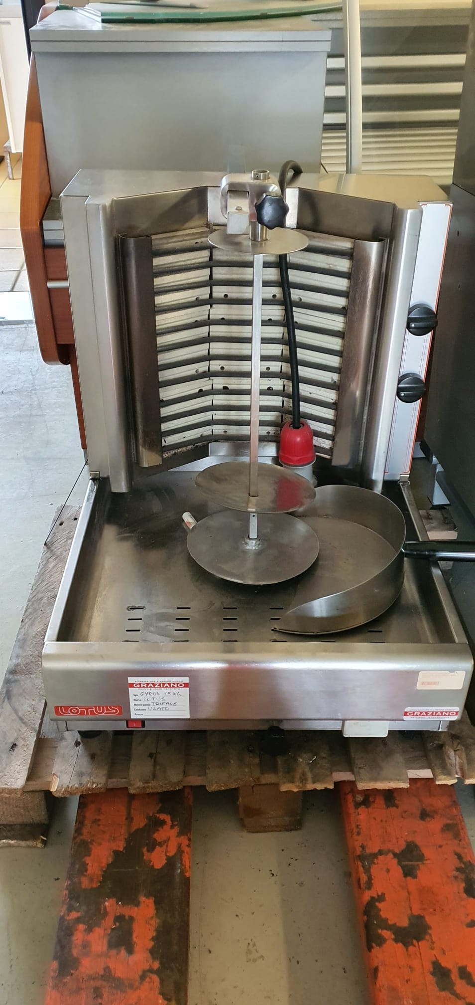 GYROS ELETTRICO in acciaio inox da banco marca LOTUS - immagine 3