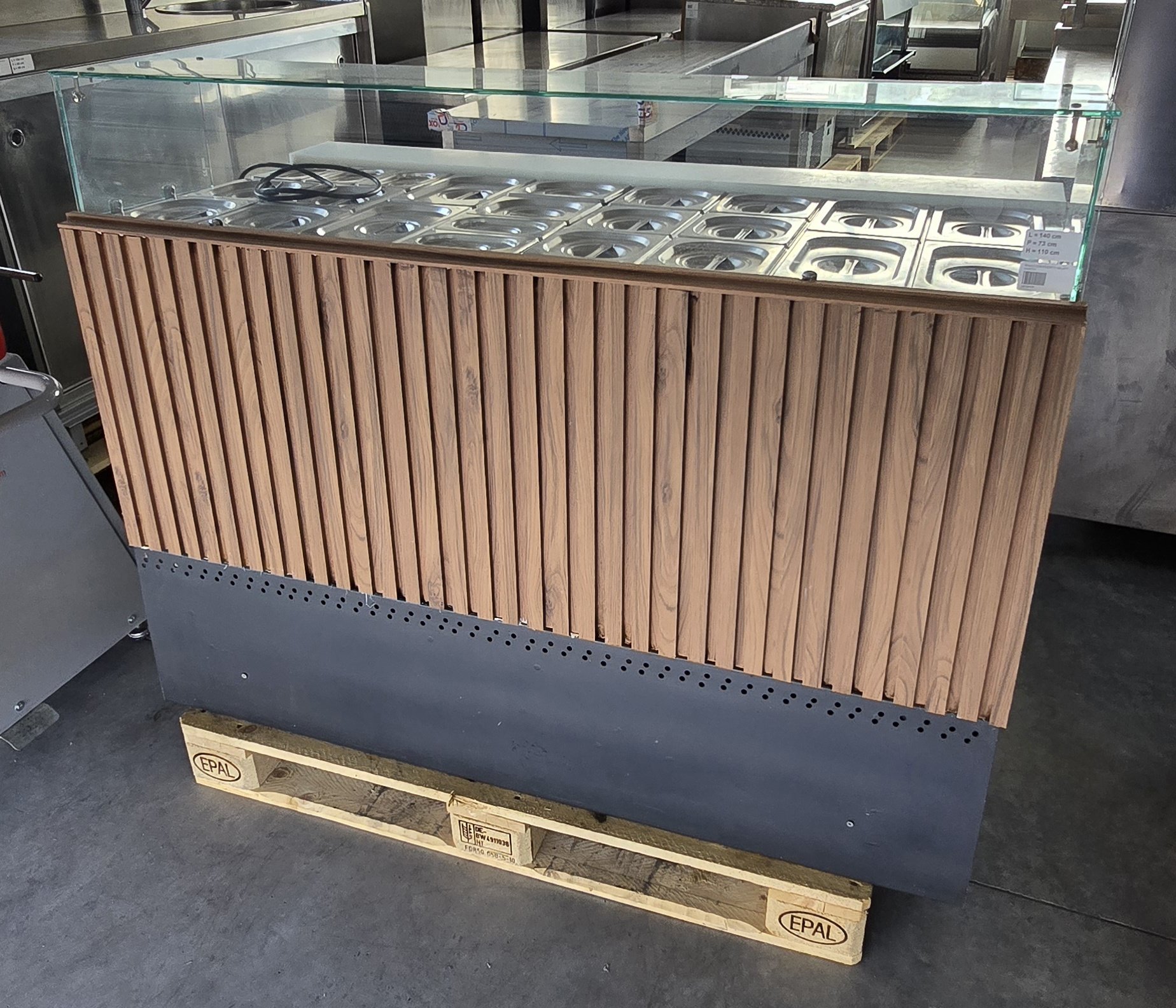 SALADETTE BANCO POKE/SUSHI REFRIGERATO cm 140x73x110h marca AMITEK - immagine 2