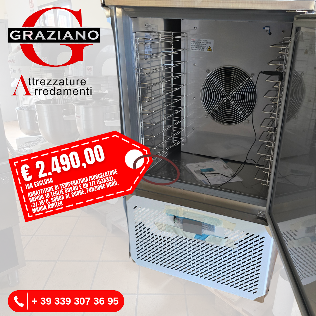 ABBATTITORE di temperatura 10 TEGLIE 60x40 marca AMITEK