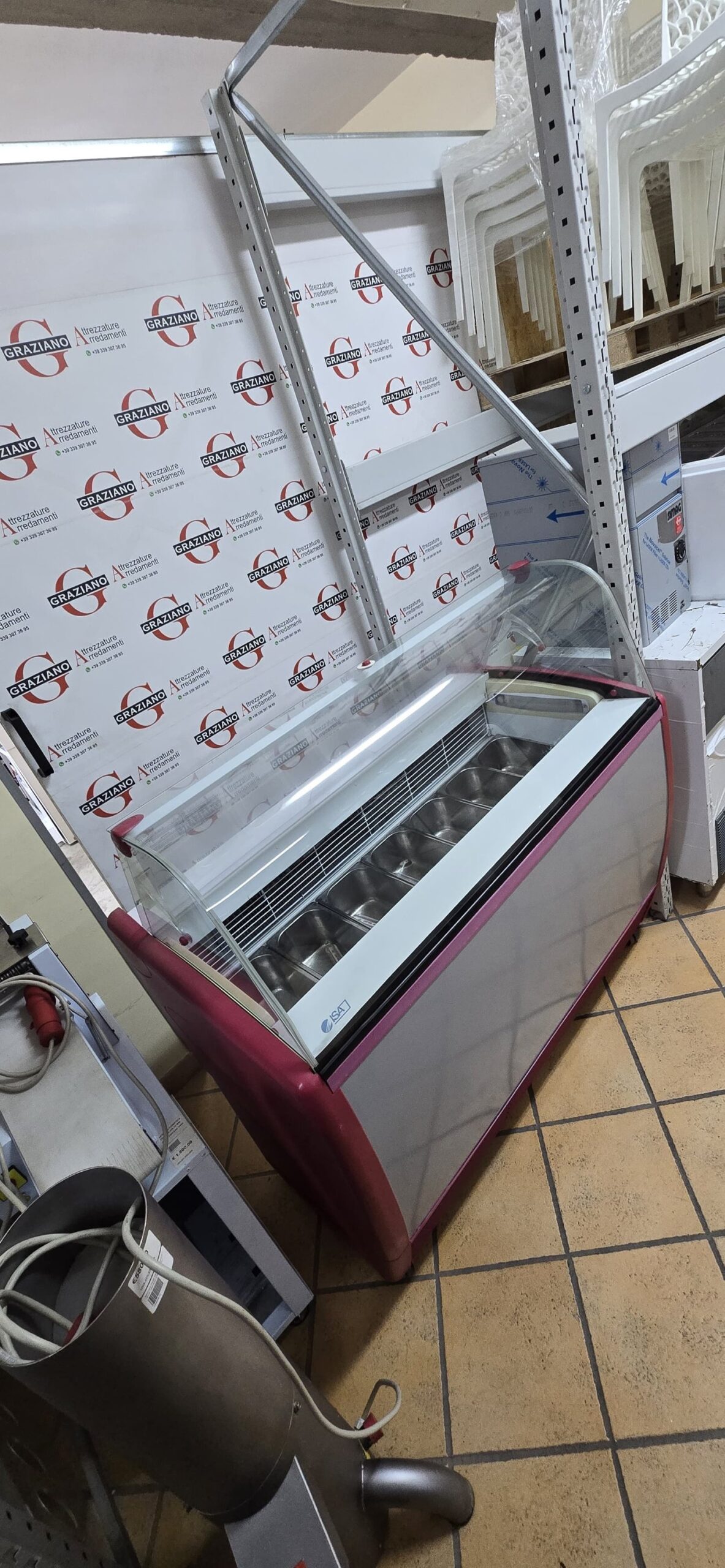 VETRINA GELATERIA STATICA 7 gusti marca ISA - immagine 3