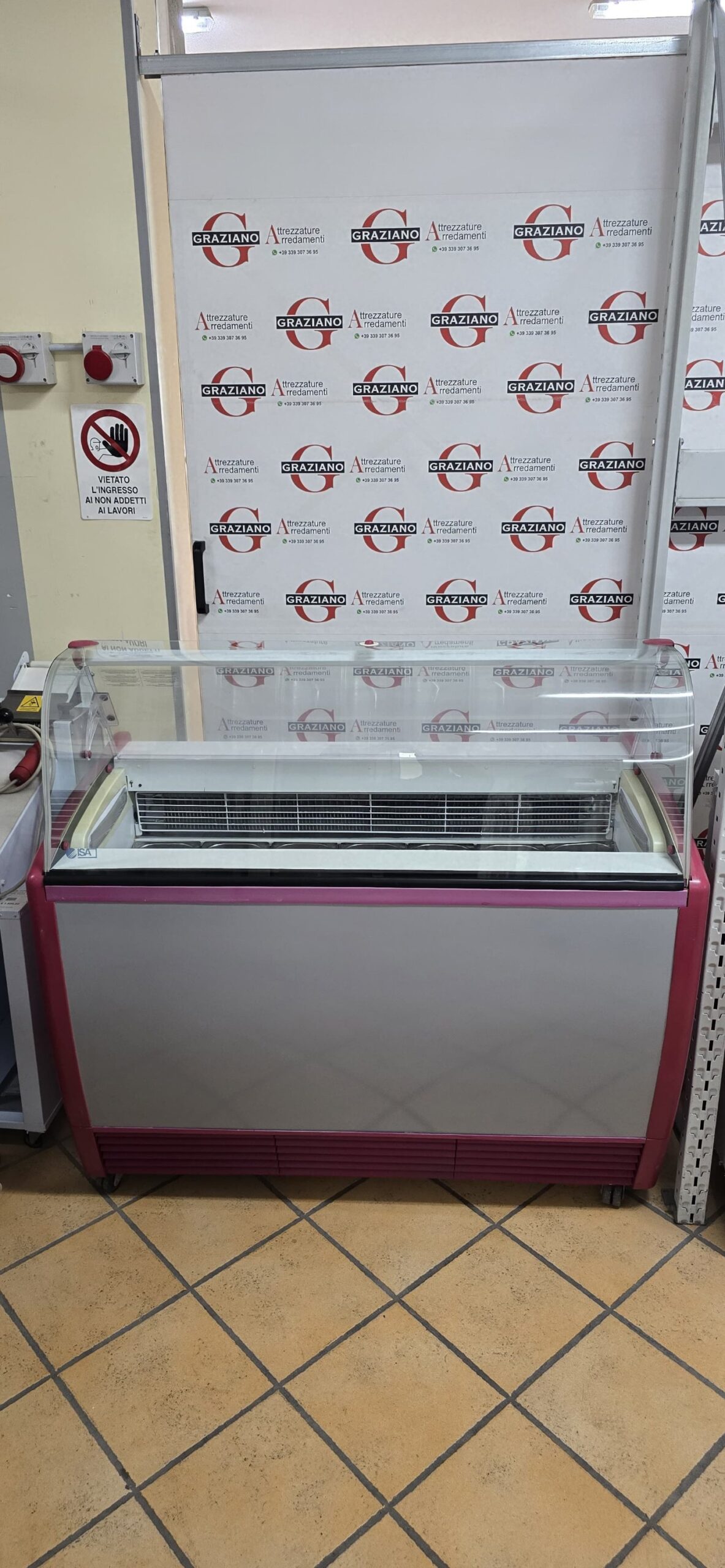 VETRINA GELATERIA STATICA 7 gusti marca ISA - immagine 4