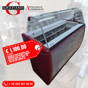 VETRINA GELATERIA STATICA 7 gusti marca ISA