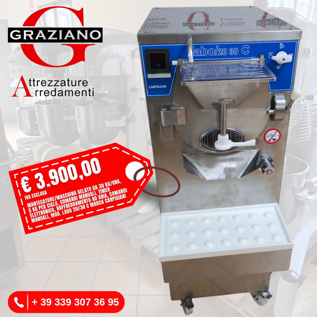 MANTECATORE/macchina gelato mod. LABO 20/30 C marca CARPIGIANI