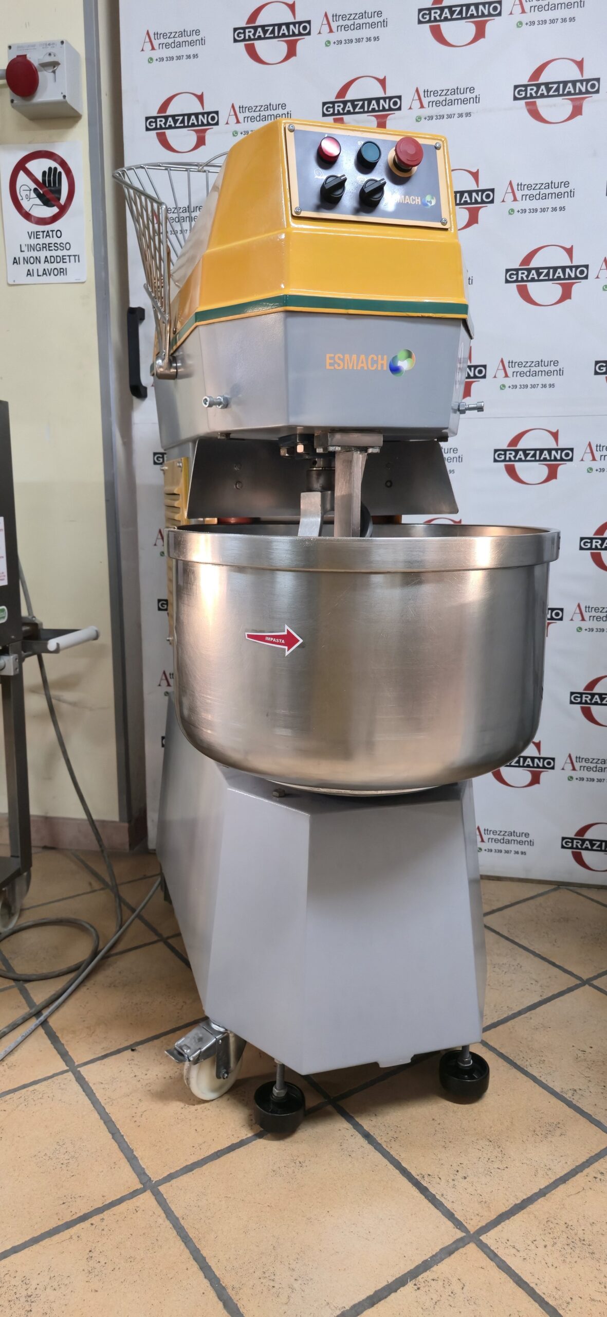 IMPASTATRICE A SPIRALE da 60 kg mod. ISE 60F marca ESMACH - immagine 2