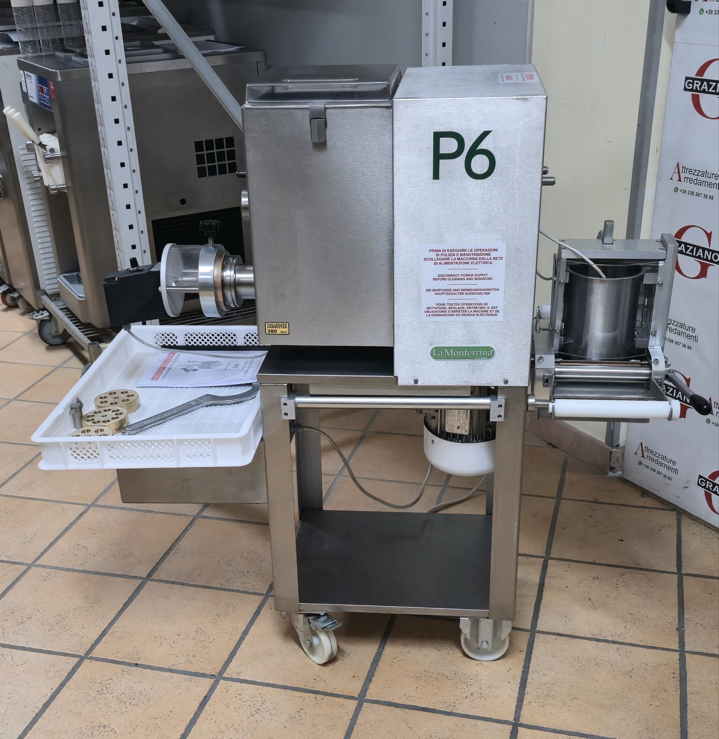 MACCHINA PASTA + GRUPPO RAVIOLI mod. P6 marca LA MONFERRINA - immagine 11