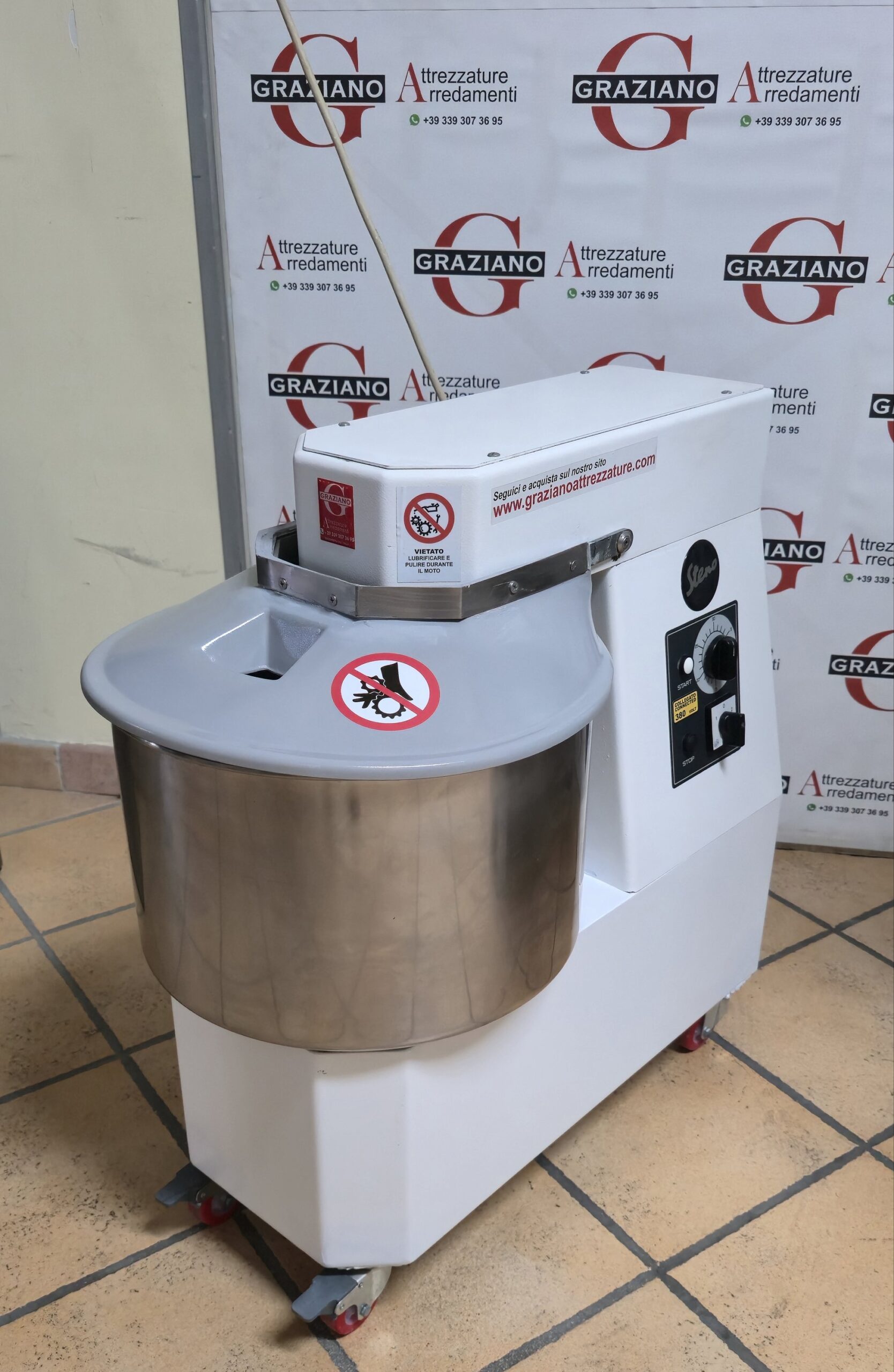 IMPASTATRICE A SPIRALE da 25 kg marca STENO - immagine 4